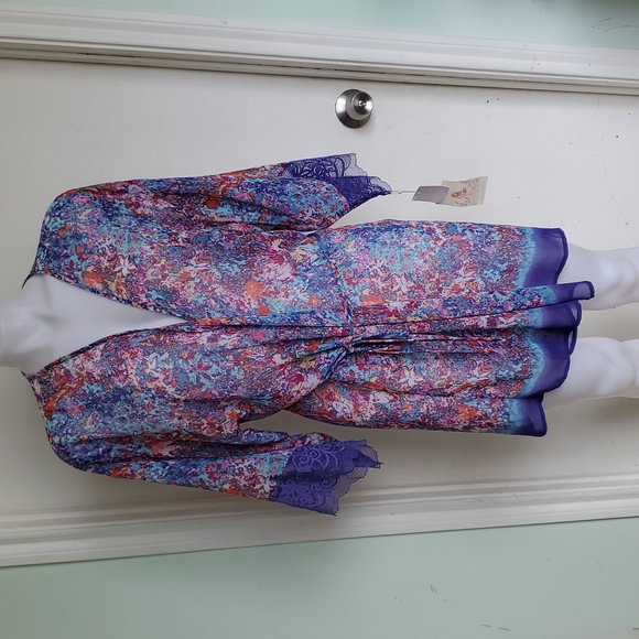 In Bloom Brand Sheer Robe with Lace; Size M - Picture 1 of 11